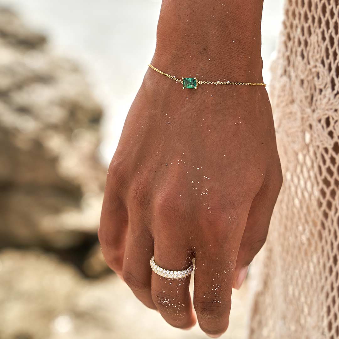 VEYNOU lab-grown Emerald 14k Yellow Gold
