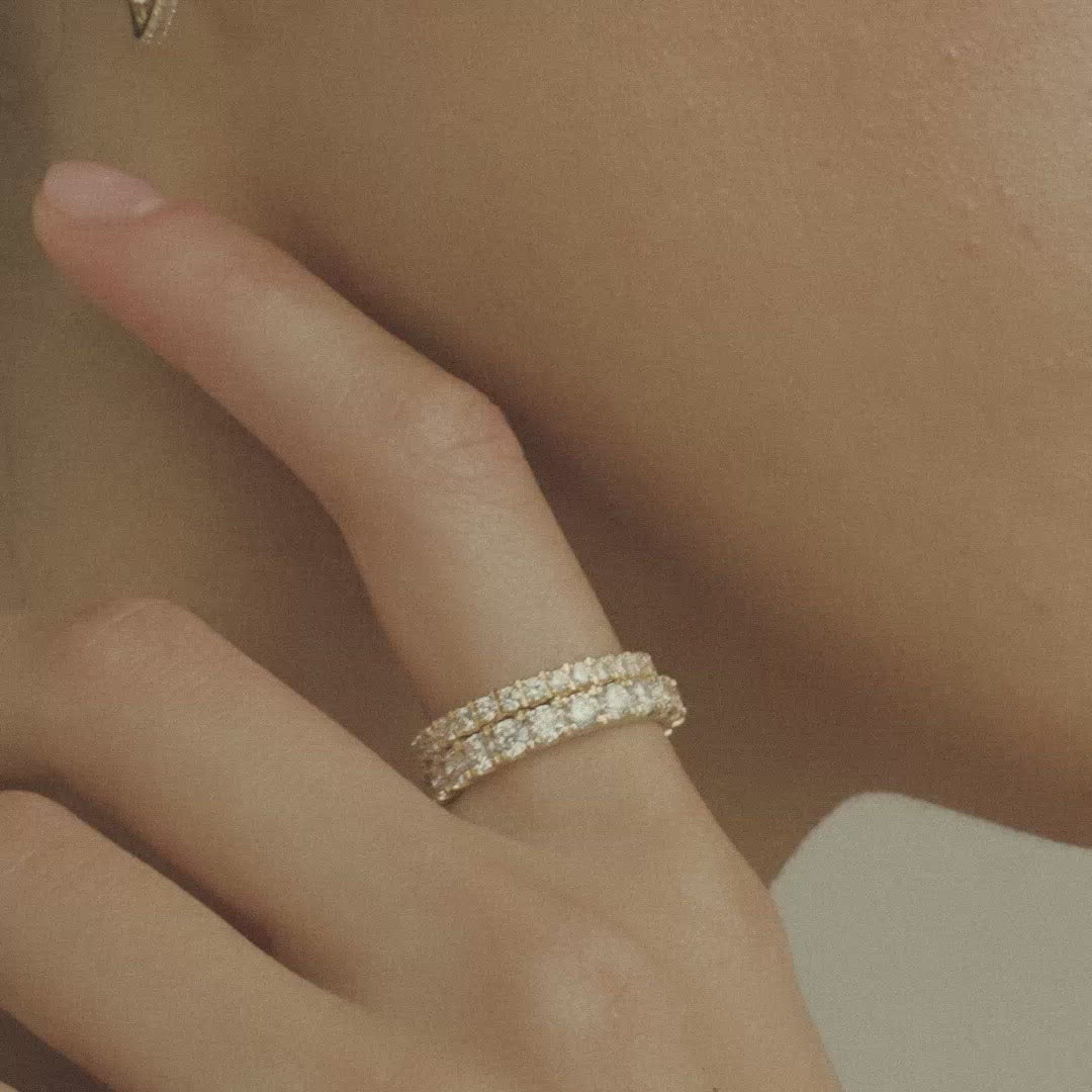 Yellow gold eternity ring