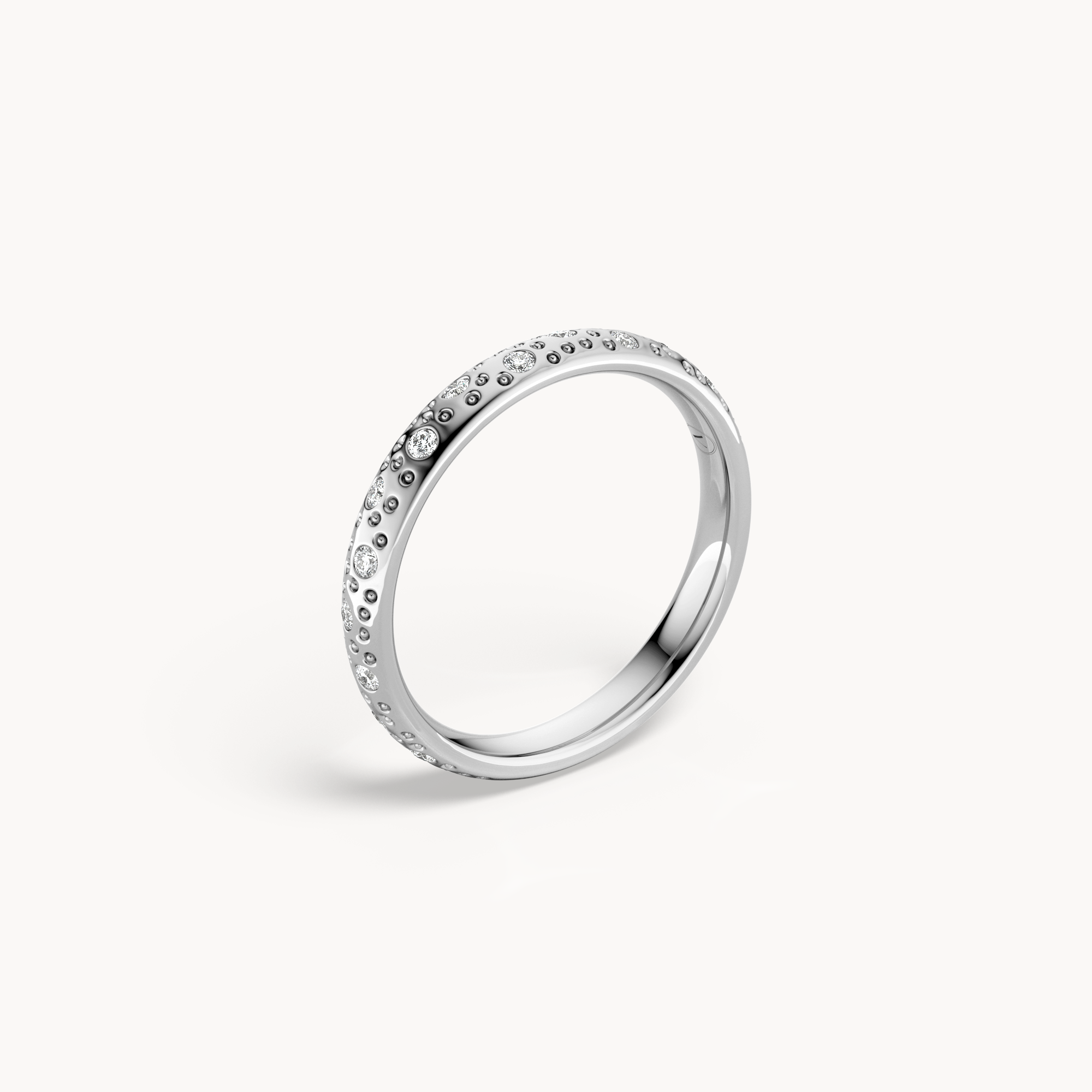 Scattered Brilliant Wedding Band 3mm