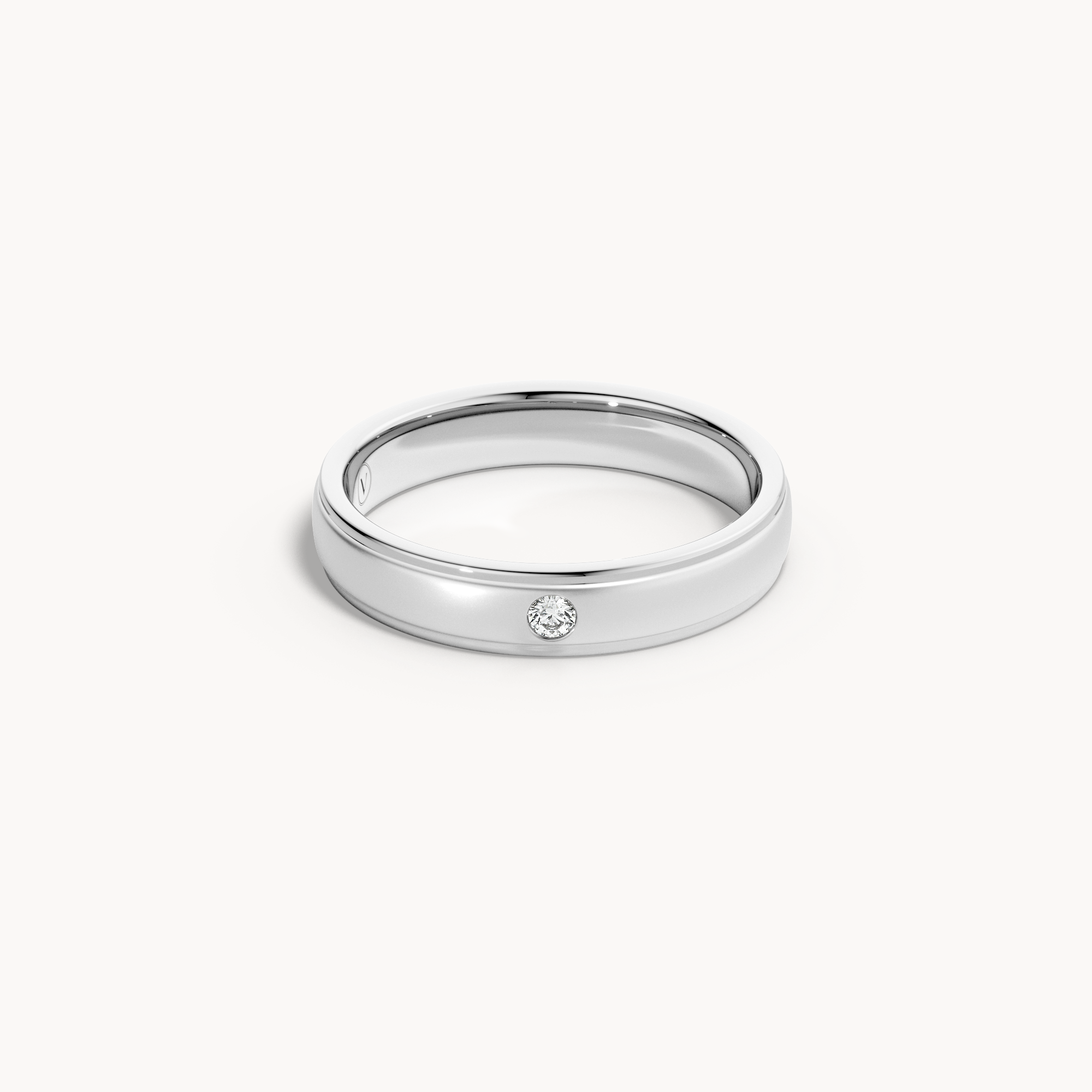 Solitaire Wedding Band