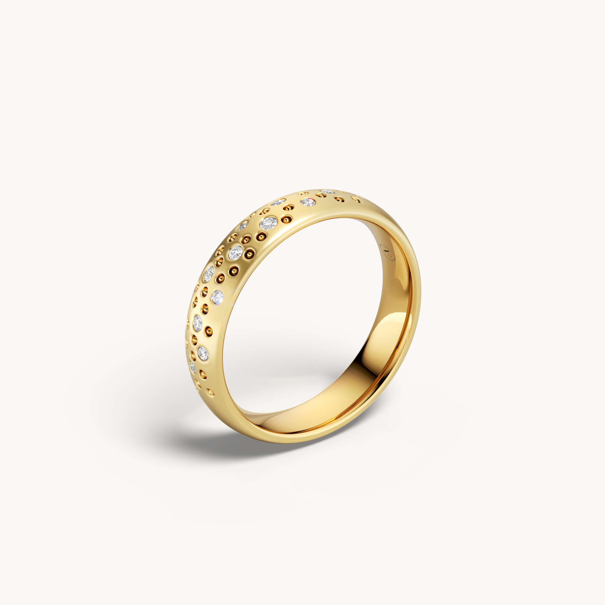 Scattered Brilliant Wedding Band 4.5mm