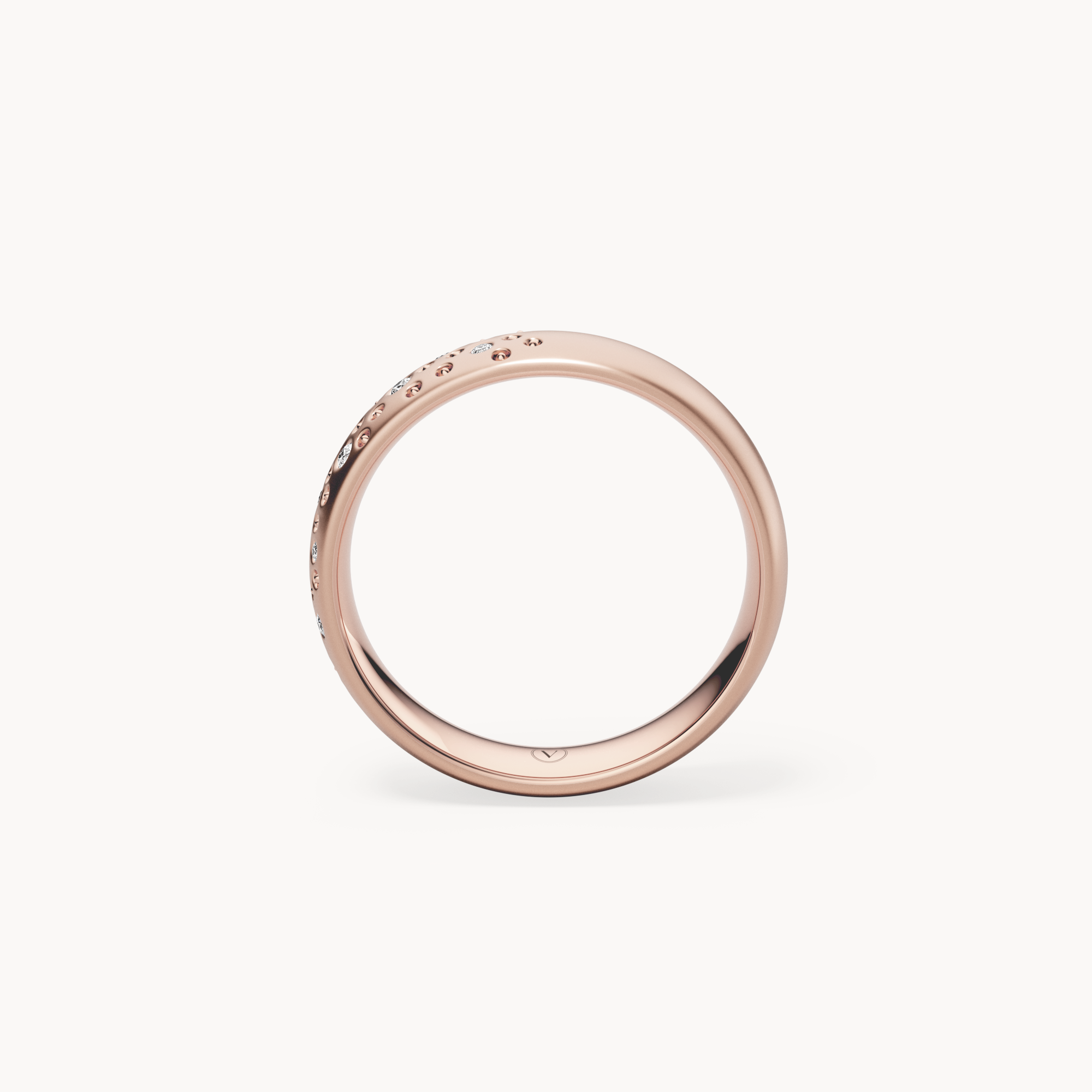 Scattered Brilliant Wedding Band 4.5mm