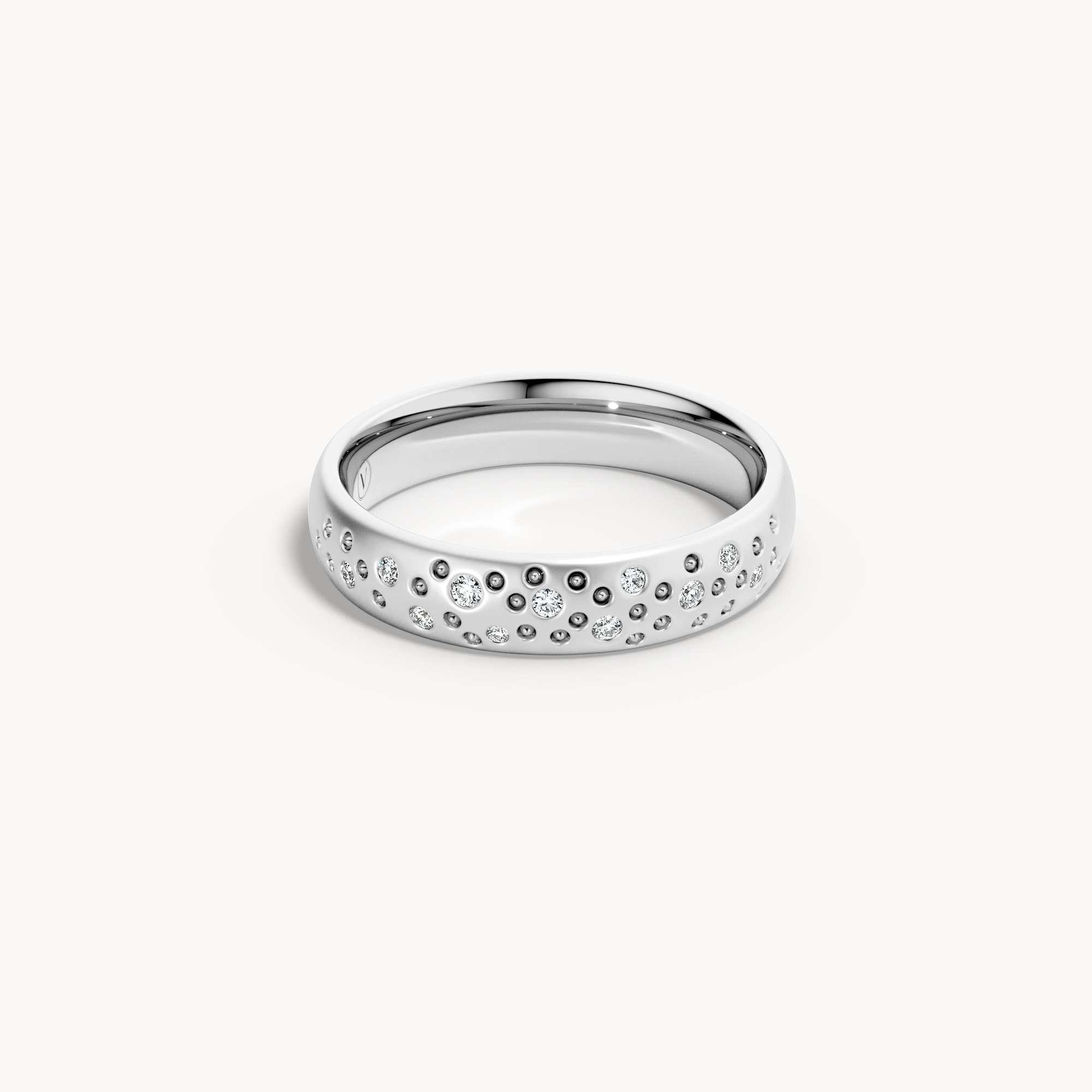 Scattered Brilliant Wedding Band 4.5mm
