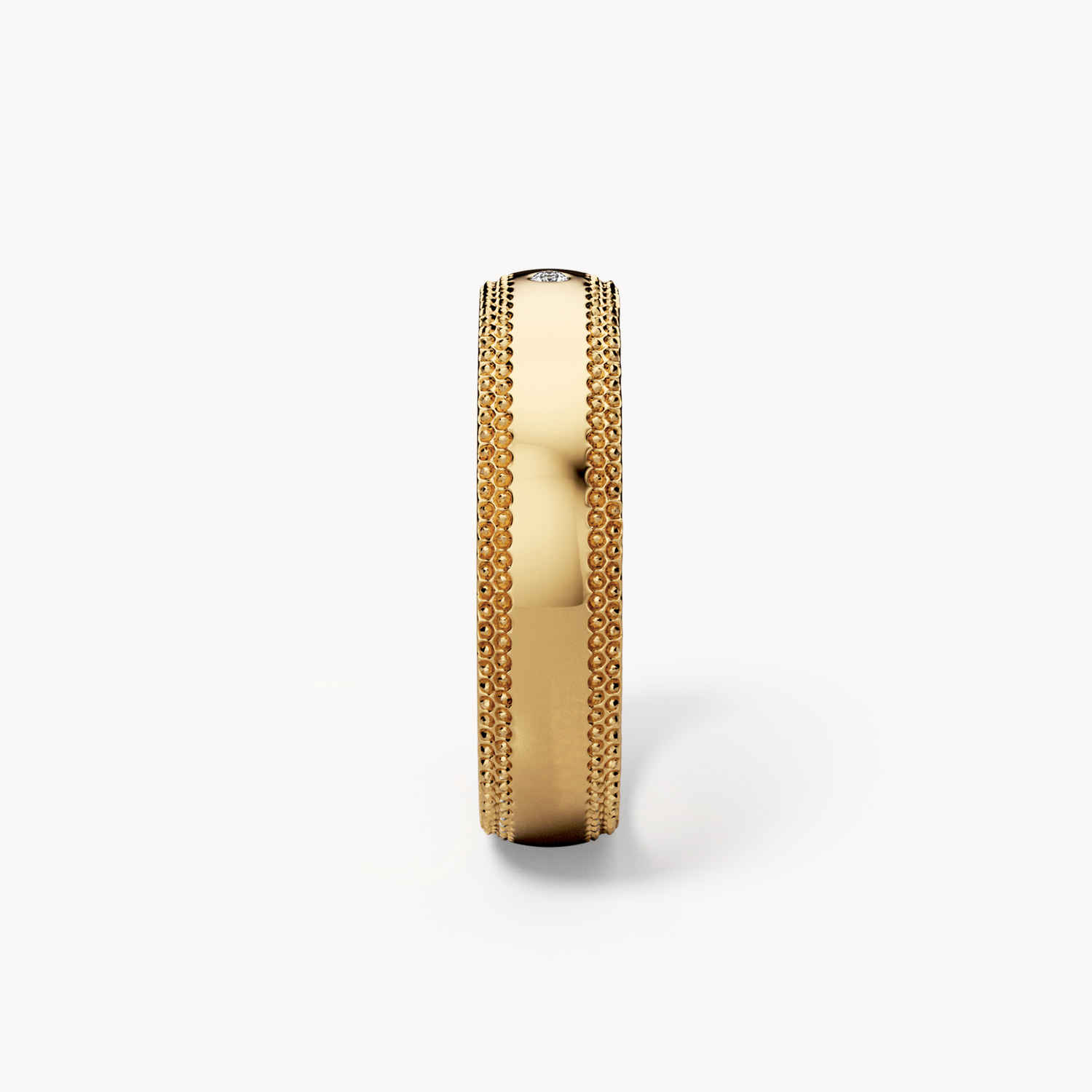 Milgrain Solitaire Wedding Band