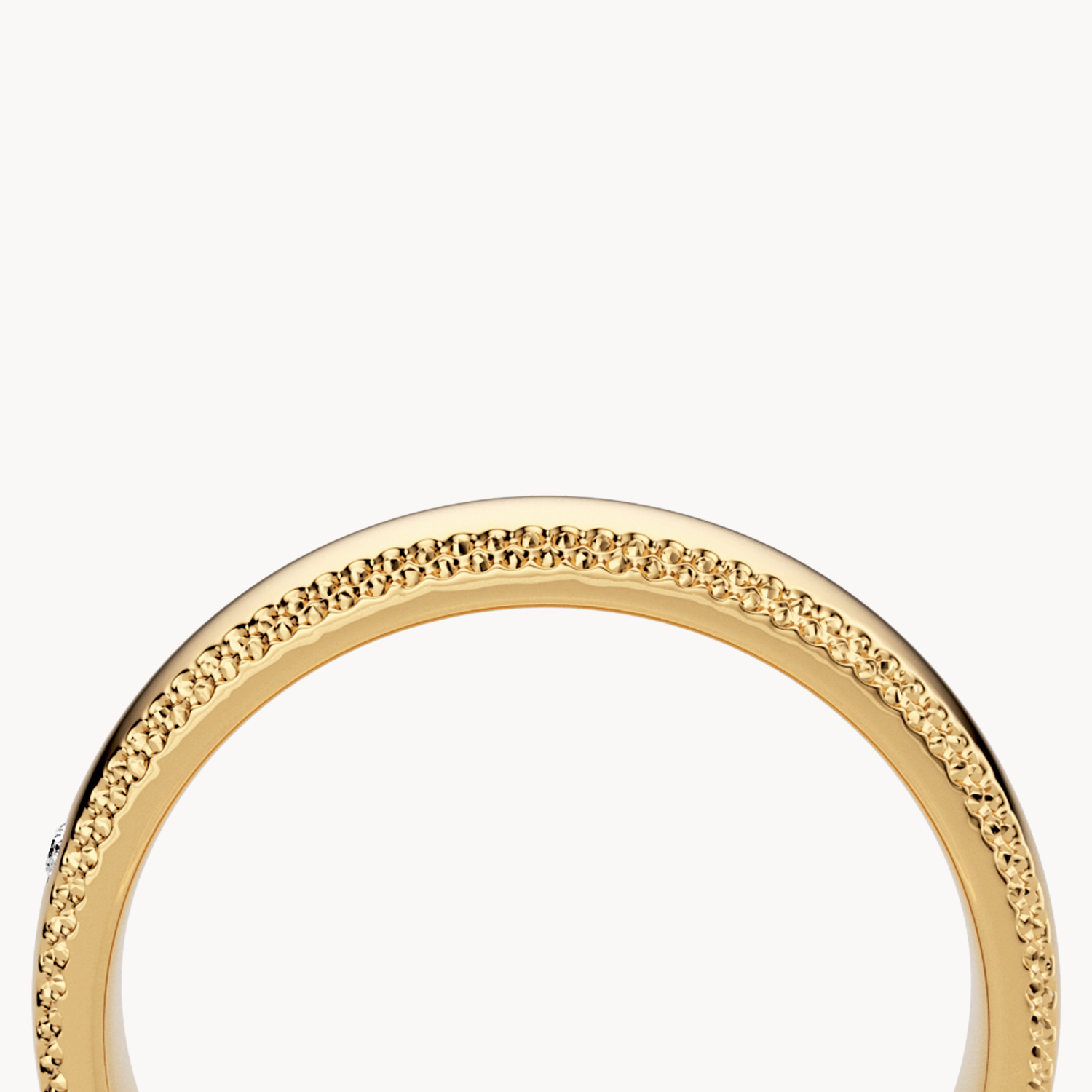 Milgrain Solitaire Wedding Band