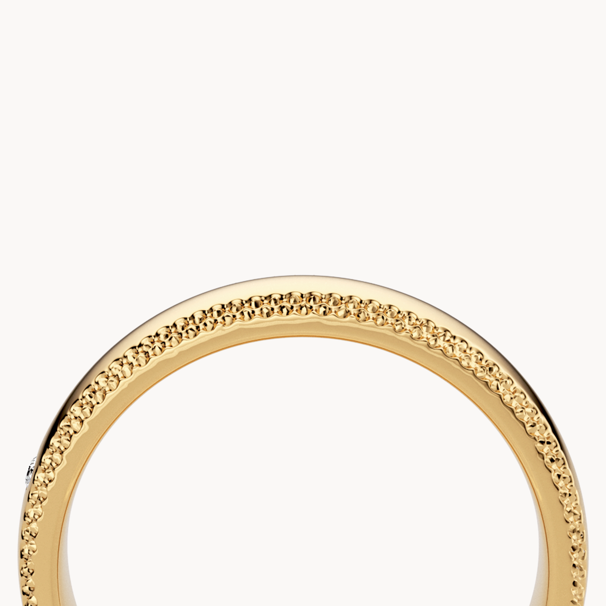 Milgrain Solitaire Wedding Band