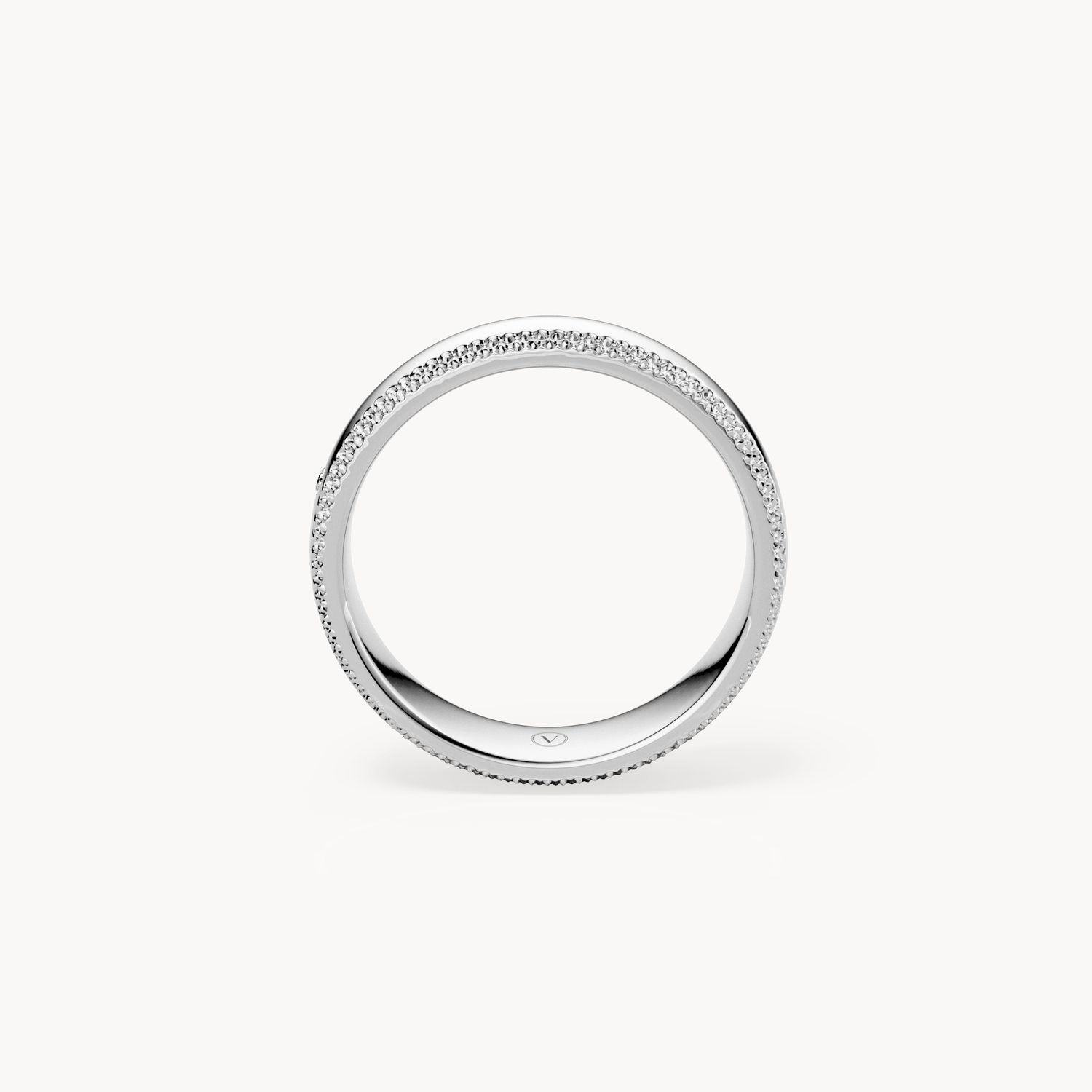 Milgrain Solitaire Wedding Band