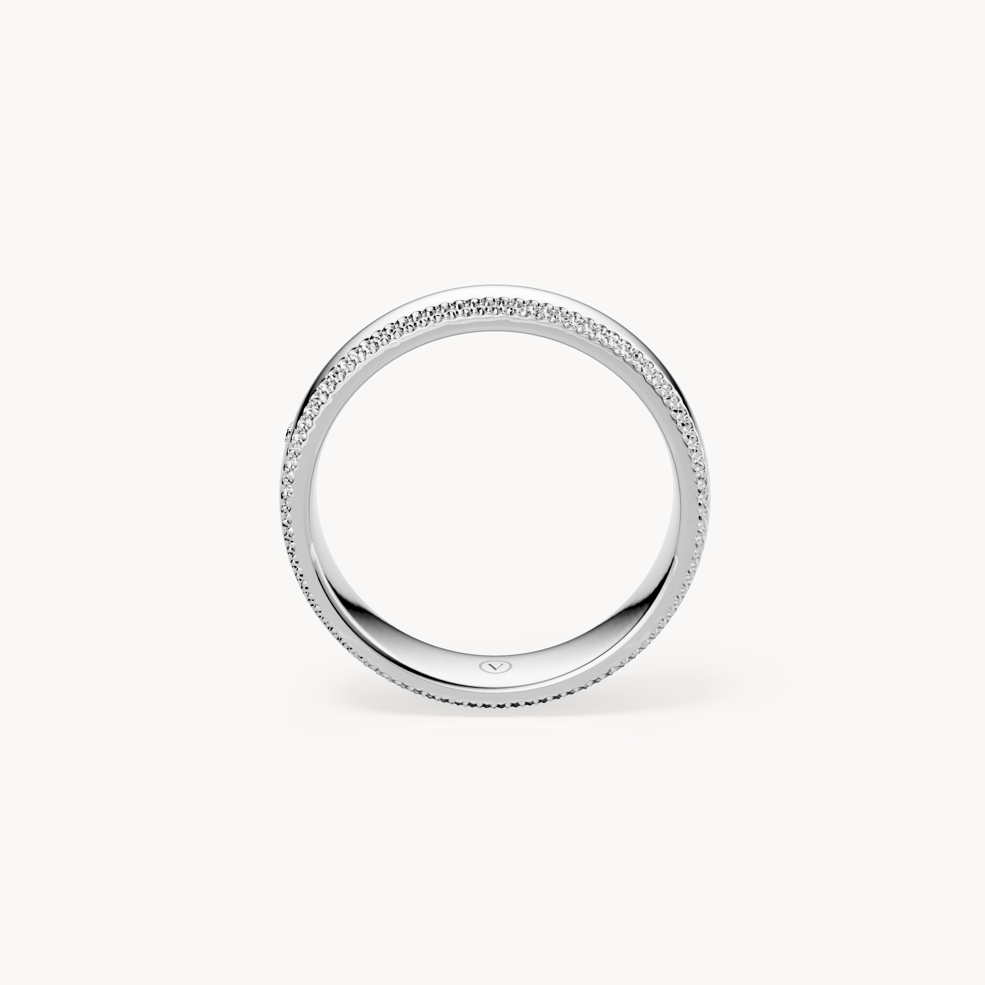 Milgrain Solitaire Wedding Band