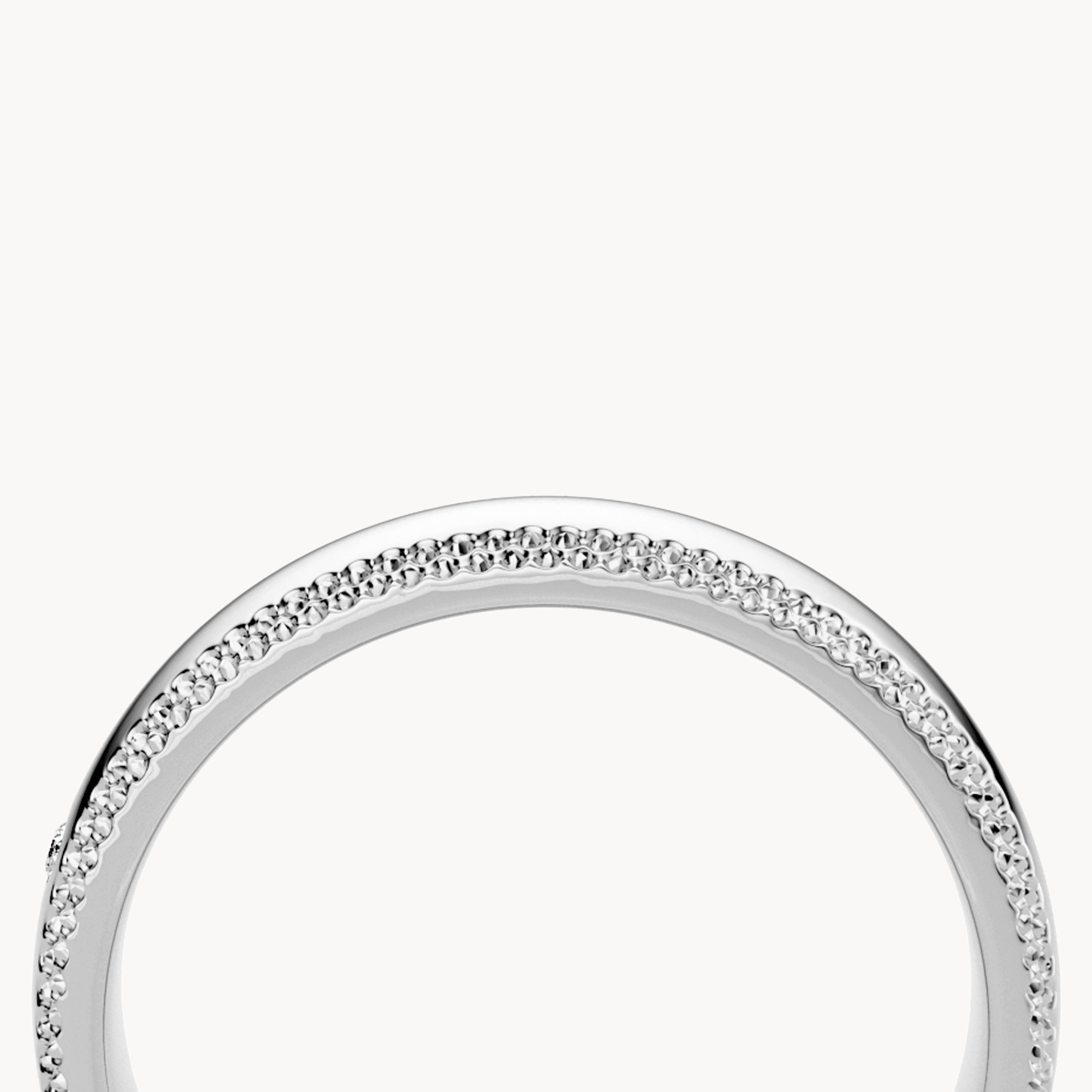 Milgrain Solitaire Wedding Band