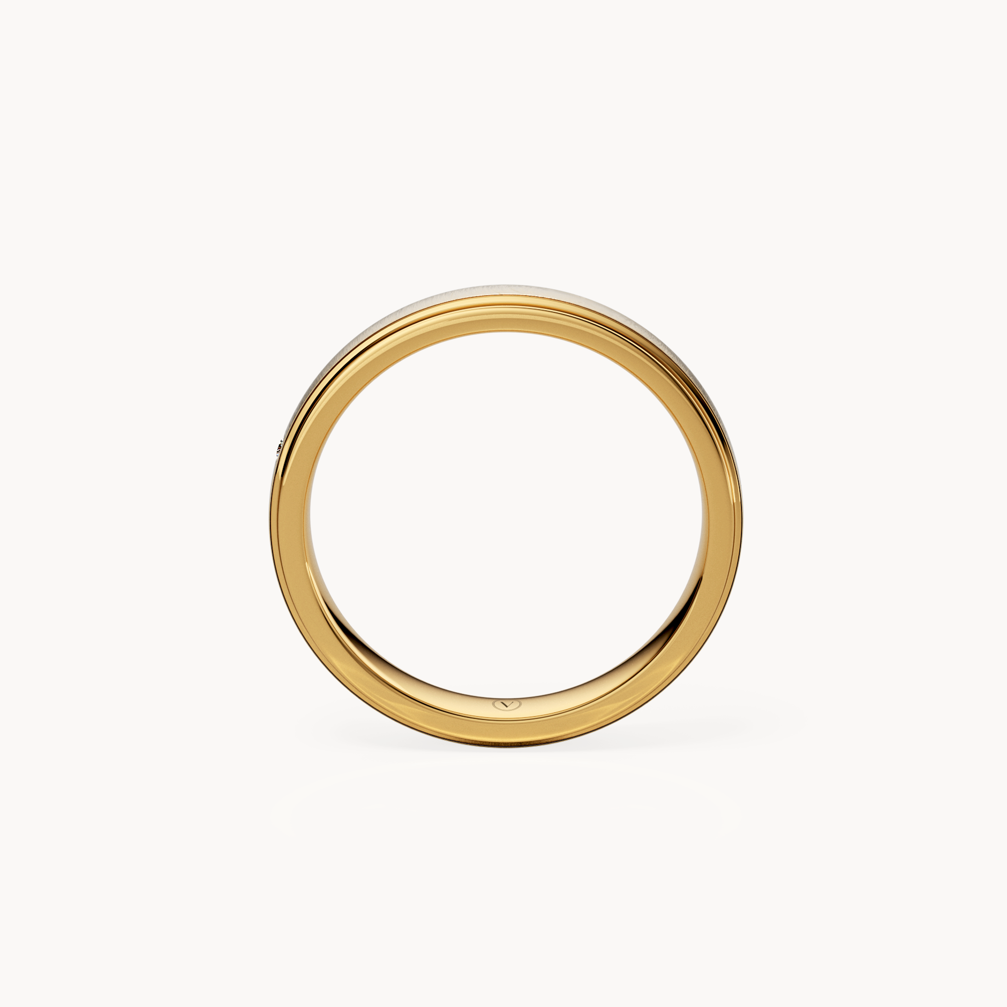 Slim Solitaire Wedding Band