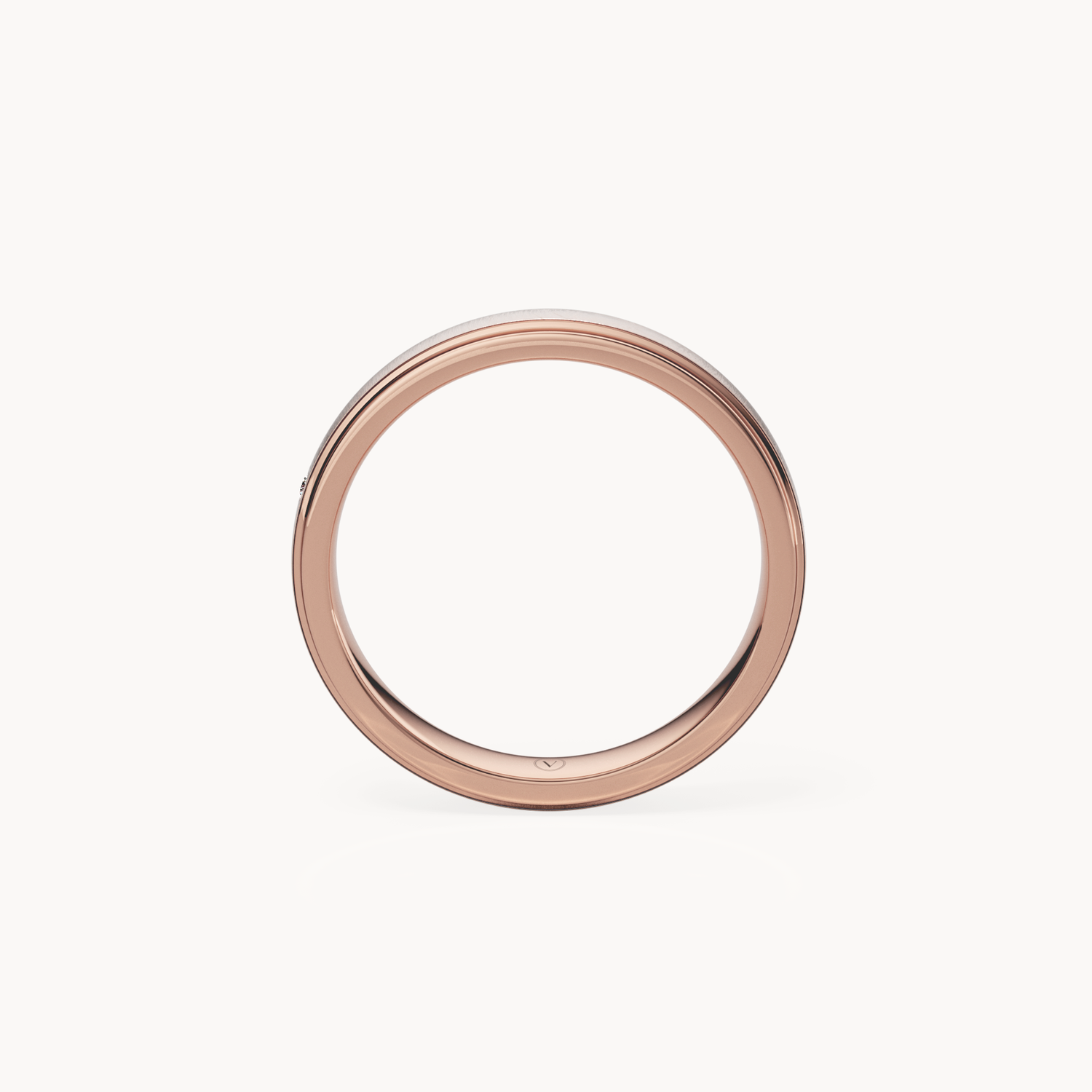 Slim Solitaire Wedding Band