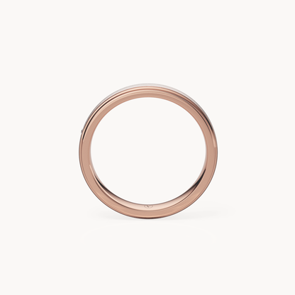 Slim Solitaire Wedding Band