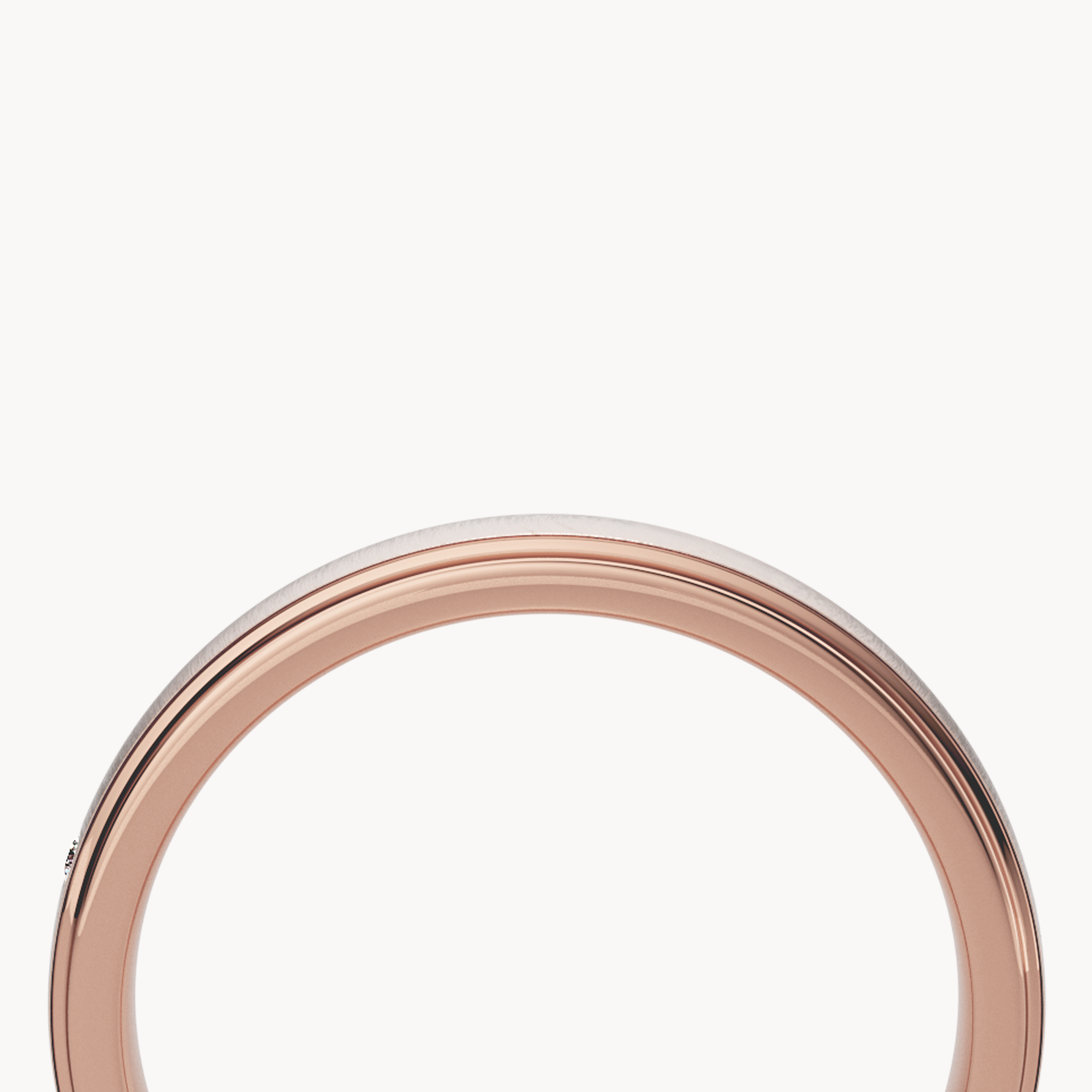 Slim Solitaire Wedding Band