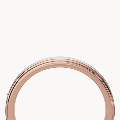 Slim Solitaire Wedding Band