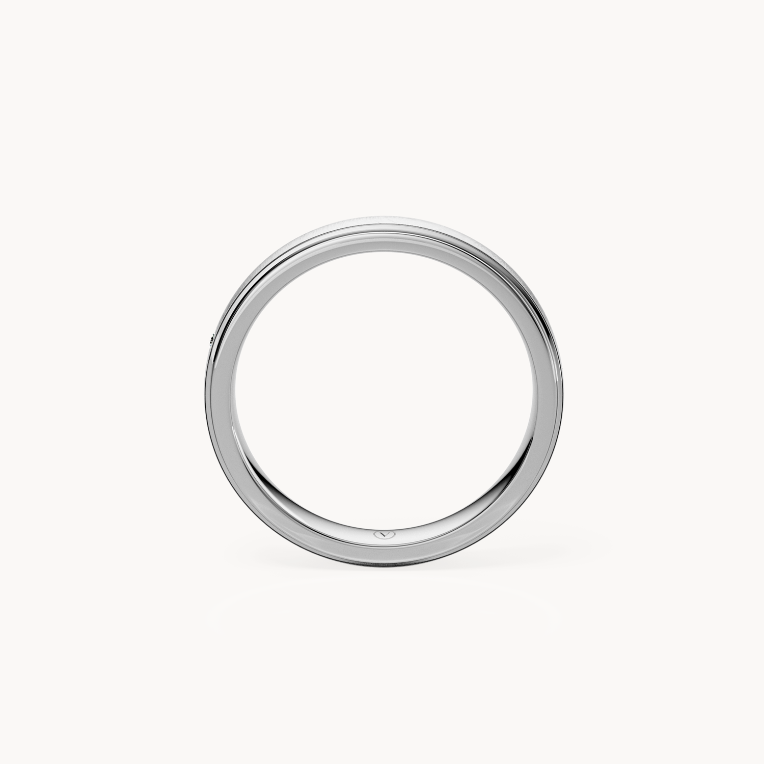 Slim Solitaire Wedding Band