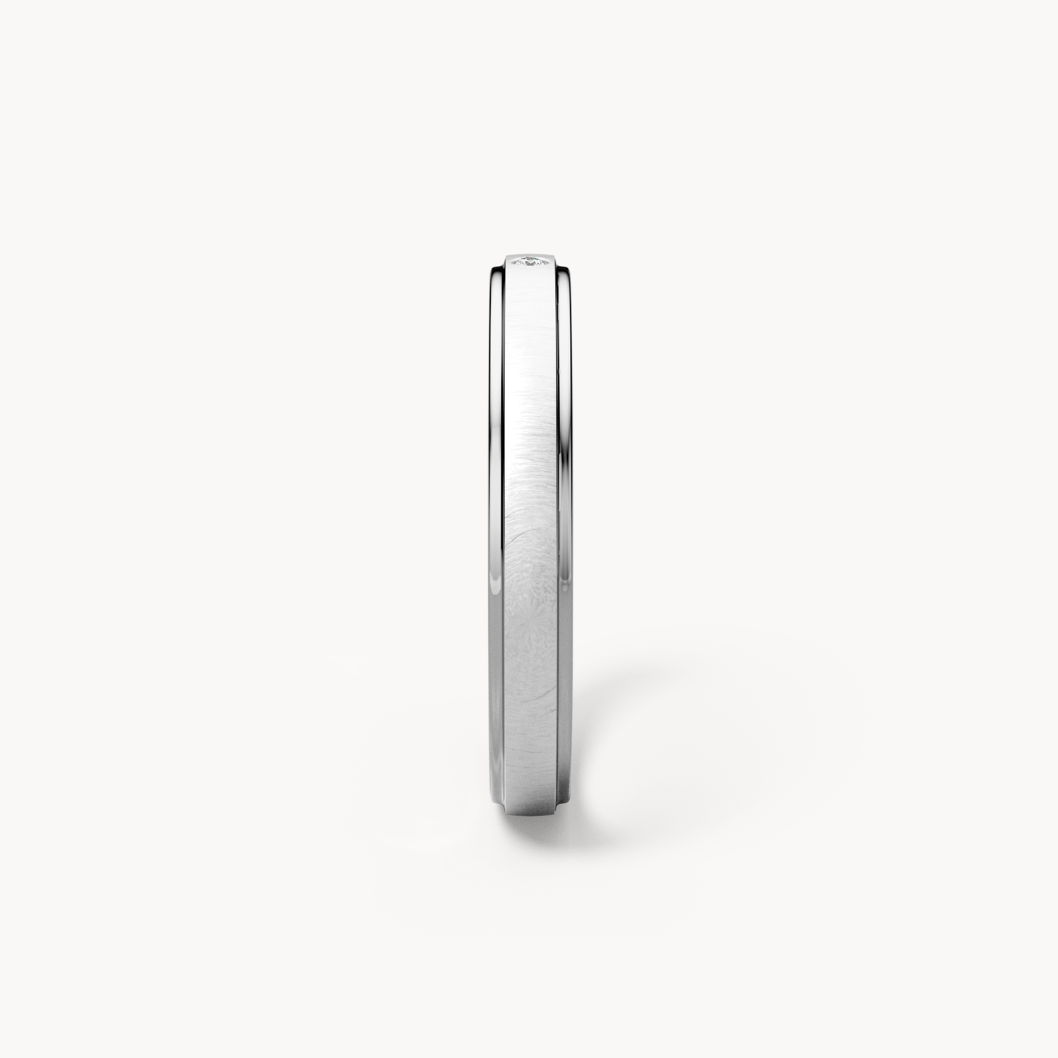 Slim Solitaire Wedding Band