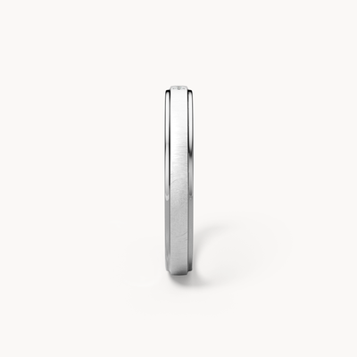 Slim Solitaire Wedding Band
