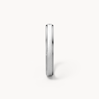Slim Solitaire Wedding Band