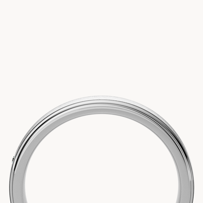 Slim Solitaire Wedding Band