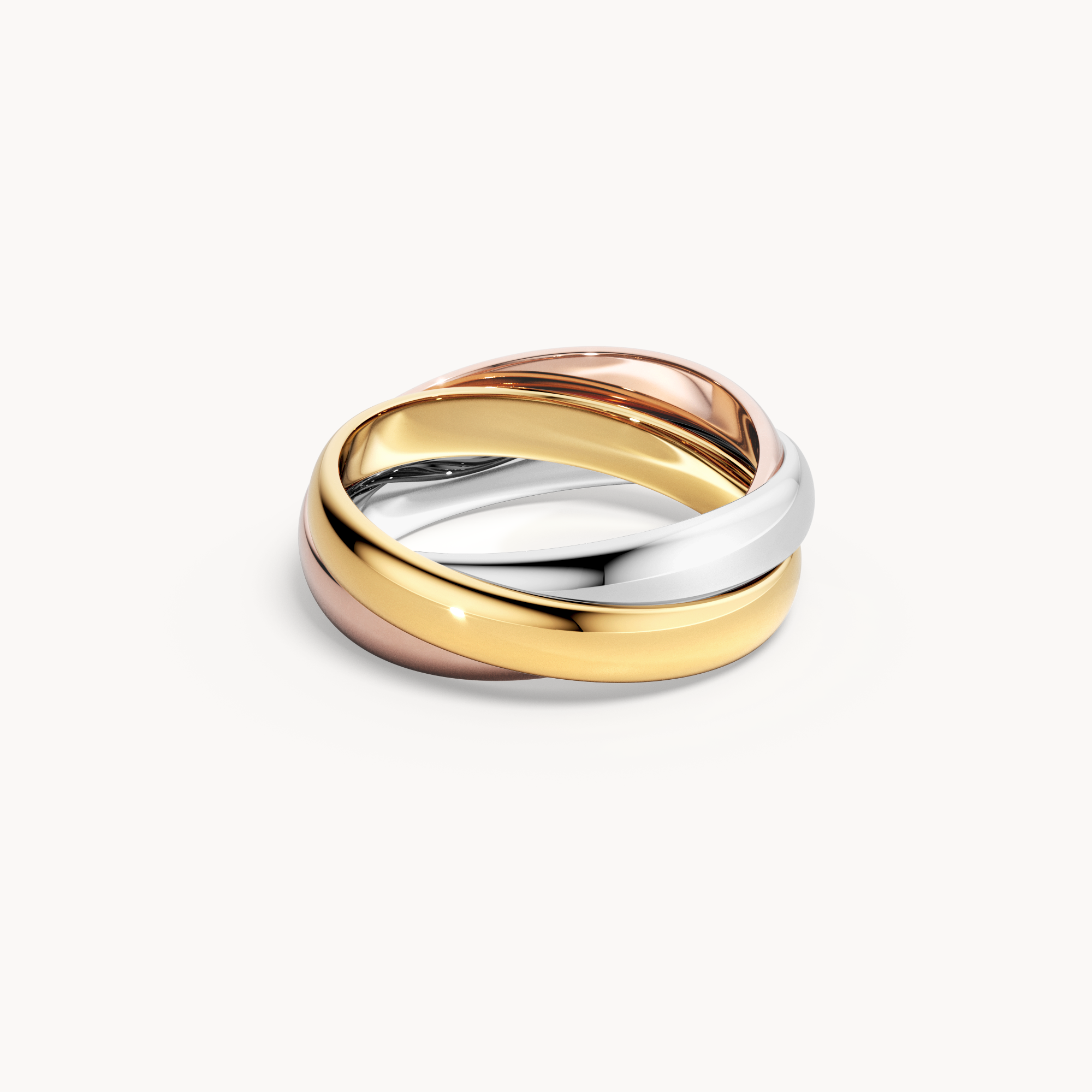 Tricolor Wedding Band