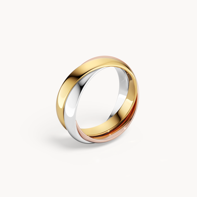 Tricolor Wedding Band