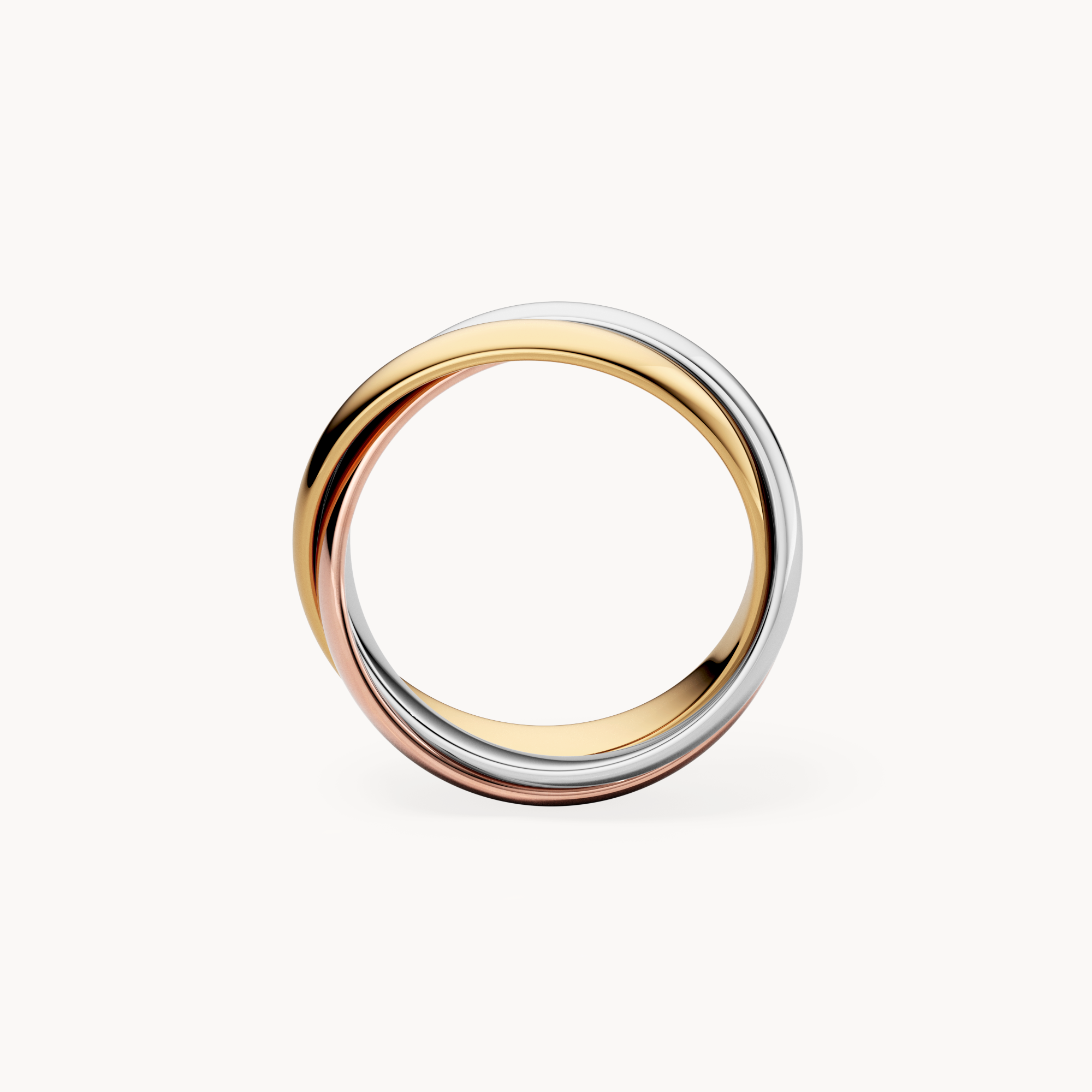 Tricolor Wedding Band