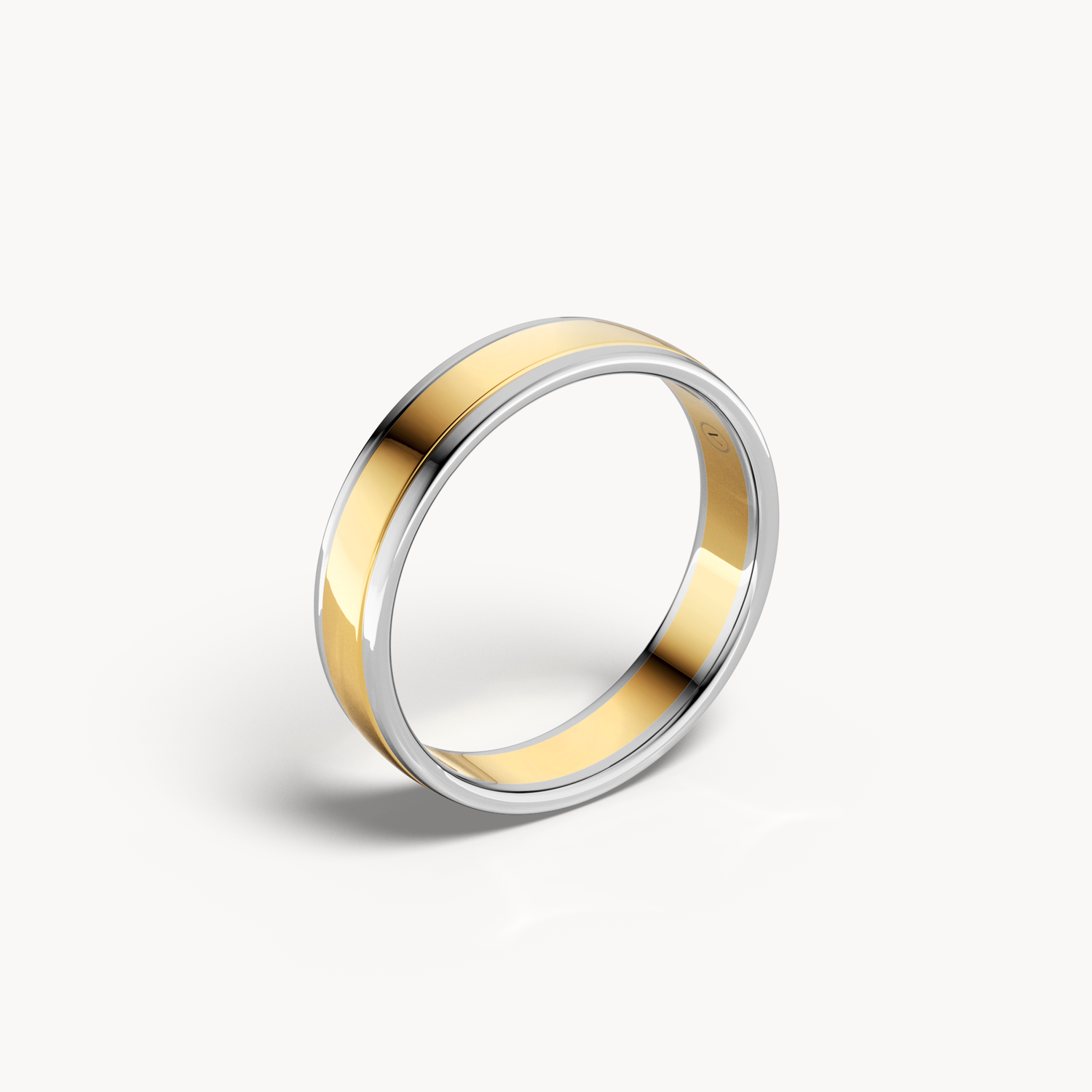 Bicolor Inlay Wedding Band