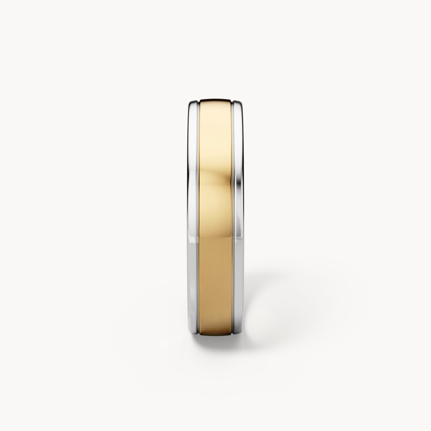 Bicolor Inlay Wedding Band