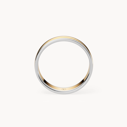 Bicolor Inlay Wedding Band