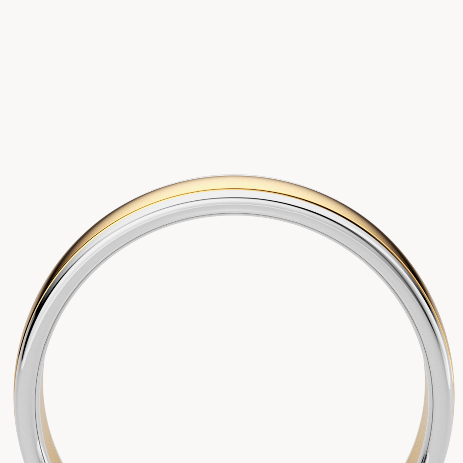 Bicolor Inlay Wedding Band