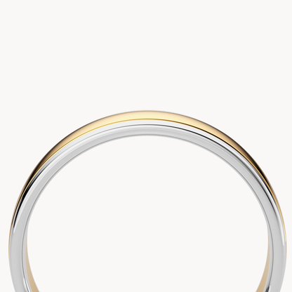 Bicolor Inlay Wedding Band