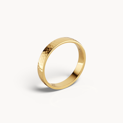 Hammered Wedding Band 3.5mm