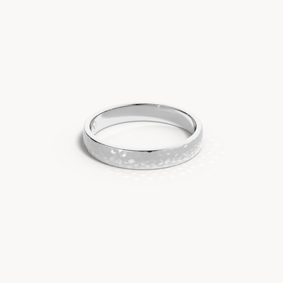 Hammered Wedding Band 3.5mm
