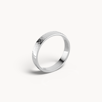 Hammered Wedding Band 3.5mm