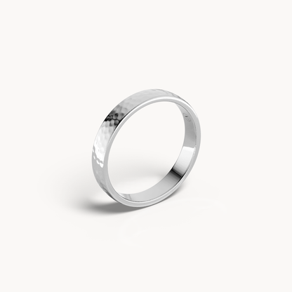 Hammered Wedding Band 3.5mm