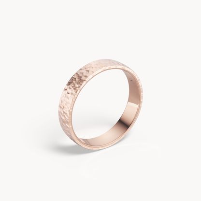 Hammered Wedding Band 4.5mm