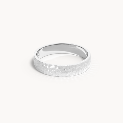 Hammered Wedding Band 4.5mm