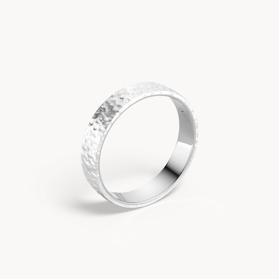 Hammered Wedding Band 4.5mm