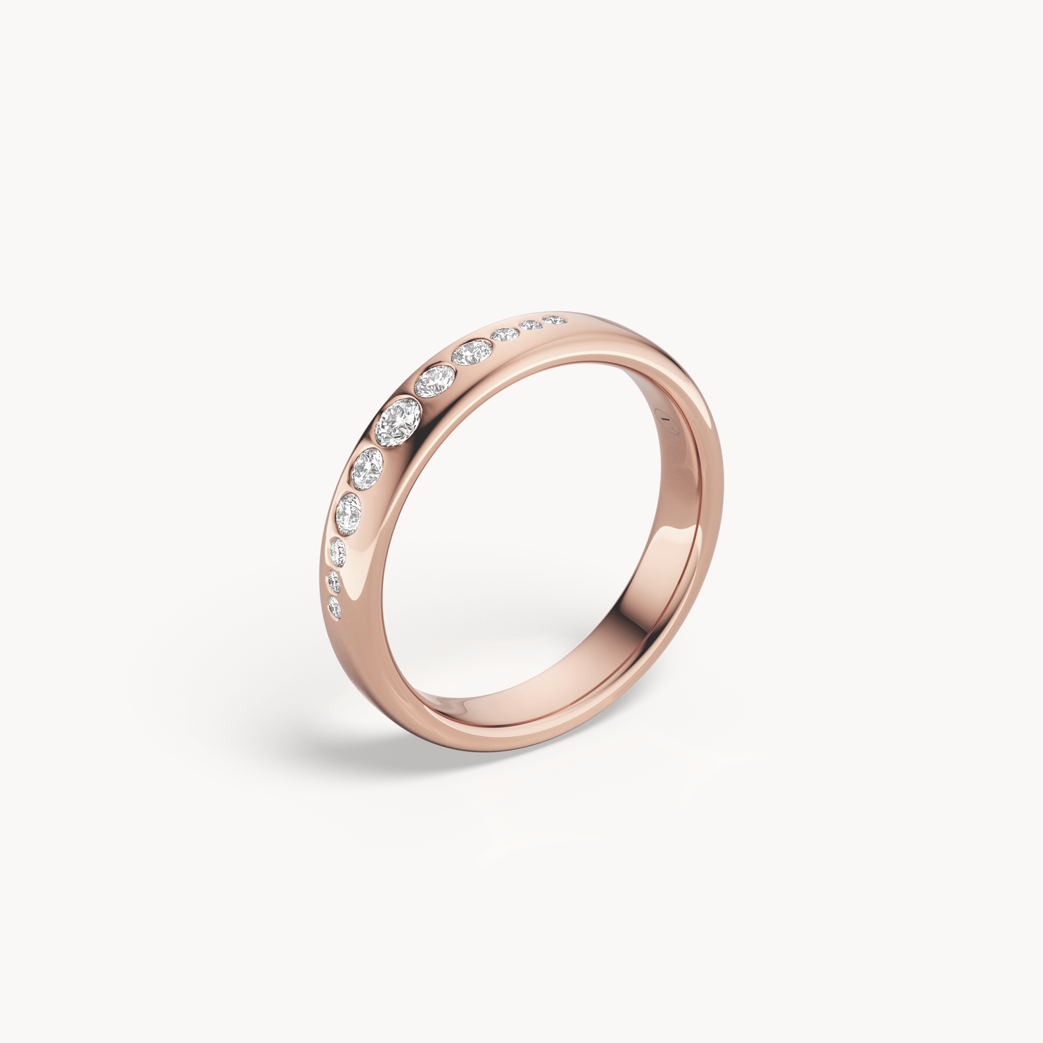 Graduated Brilliant Wedding Band
