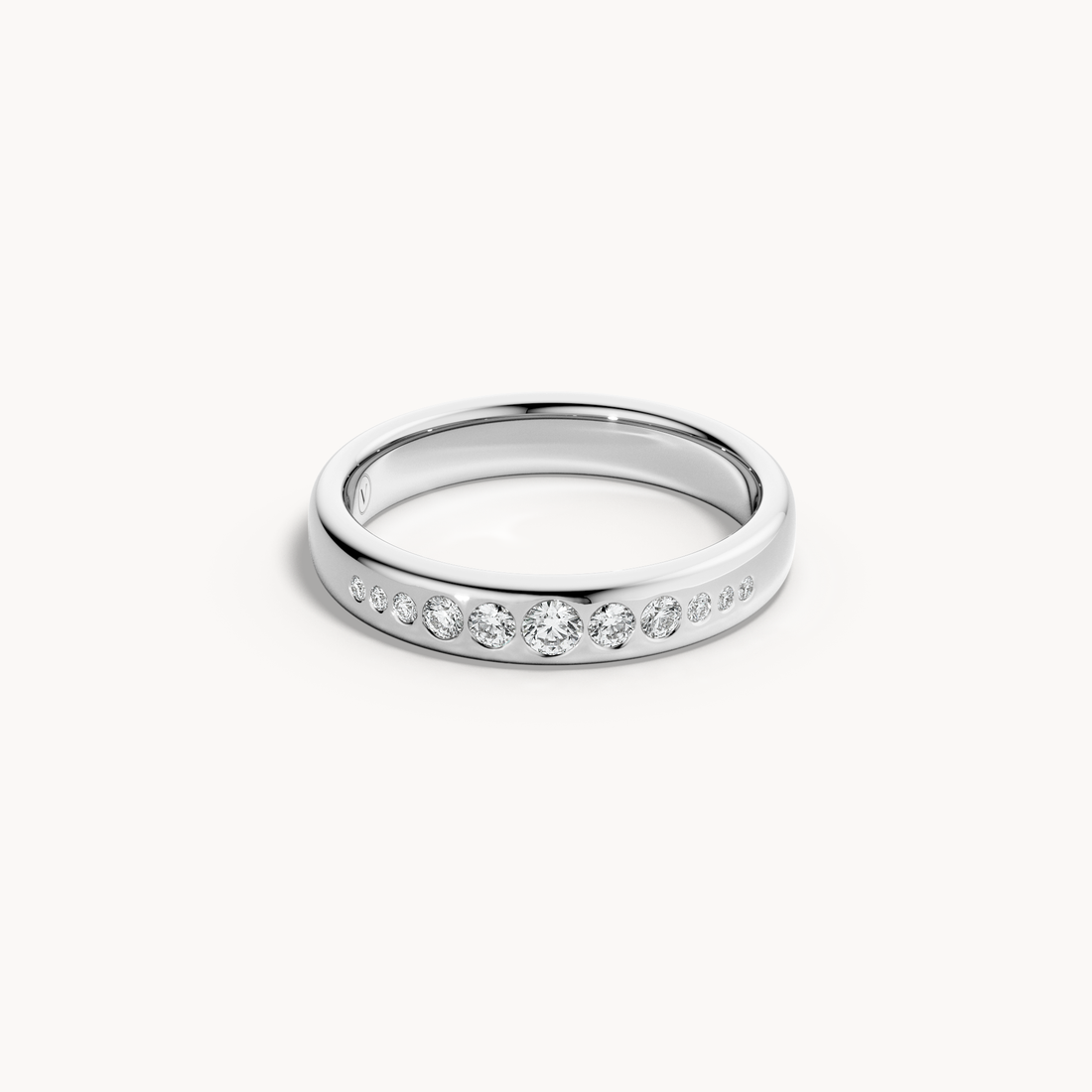 Graduated Brilliant Wedding Band