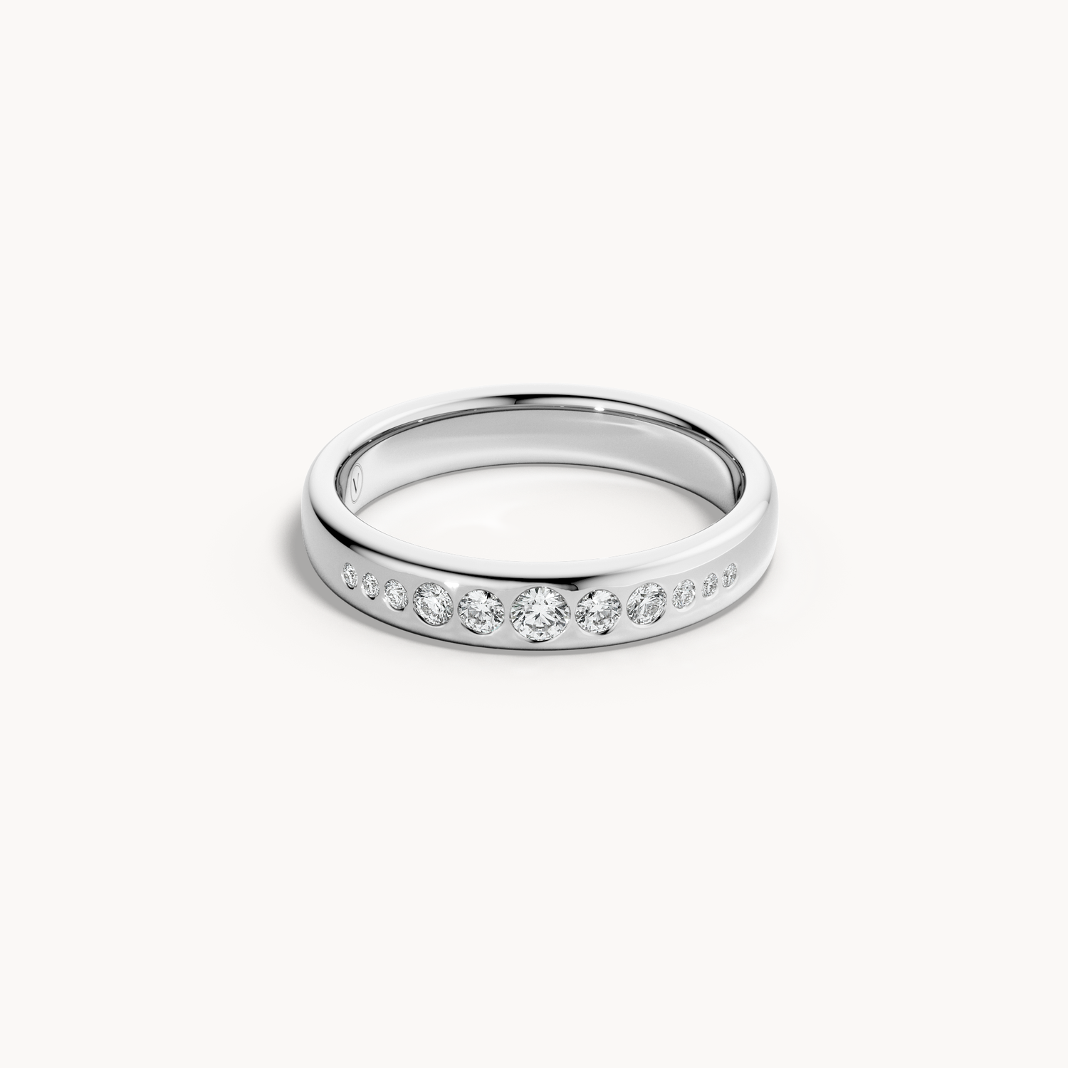 Graduated Brilliant Wedding Band