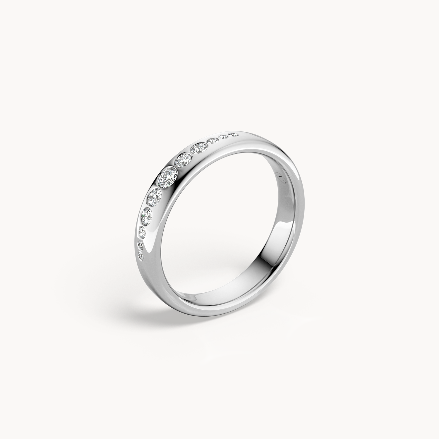 Graduated Brilliant Wedding Band