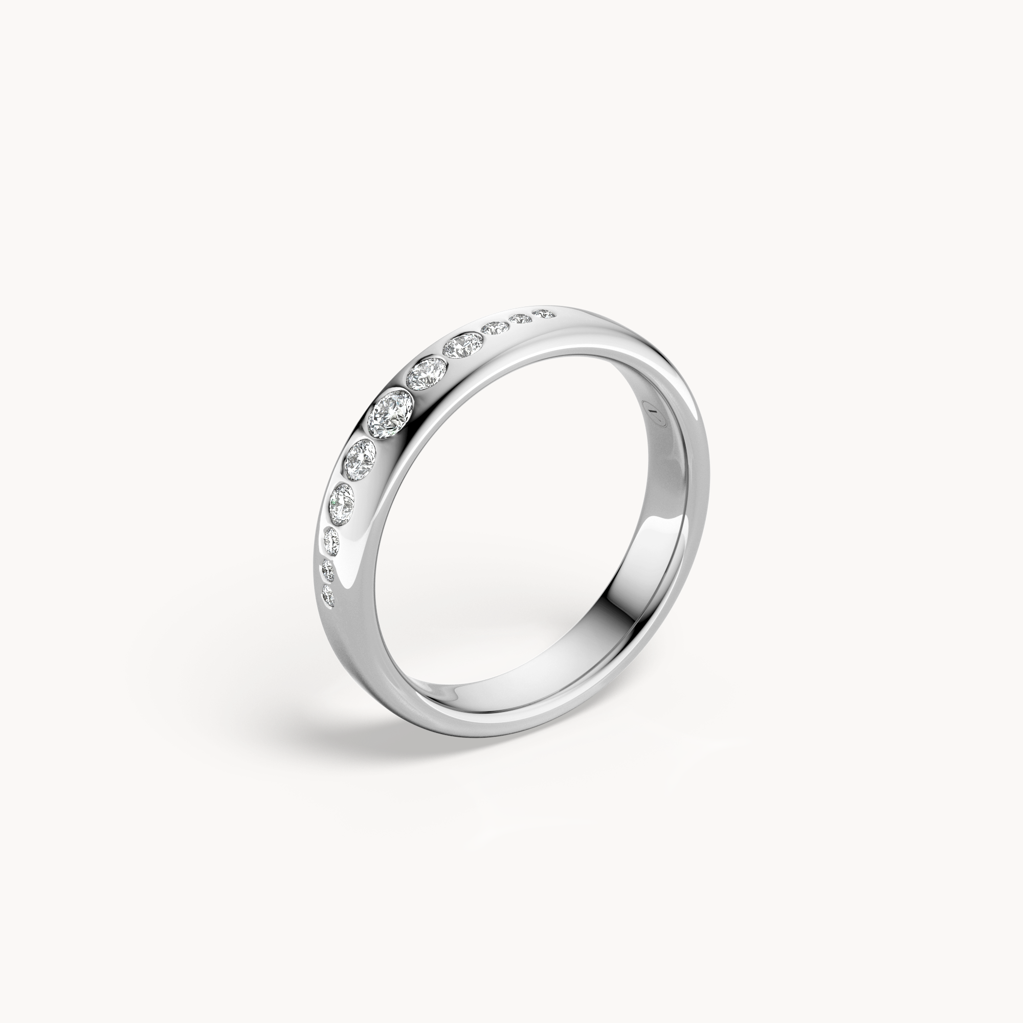 Graduated Brilliant Wedding Band