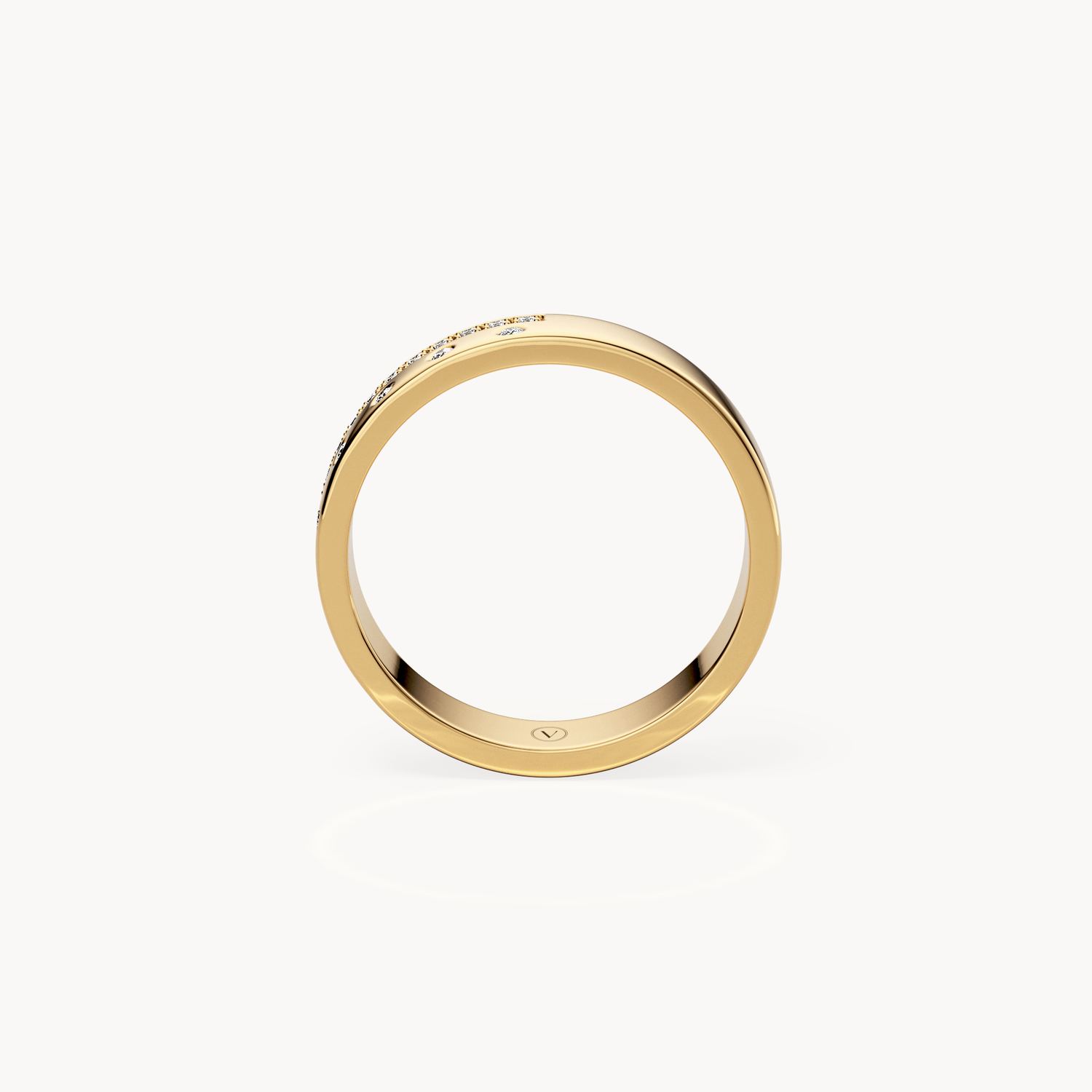 Channel &amp; Scattered Wedding Band