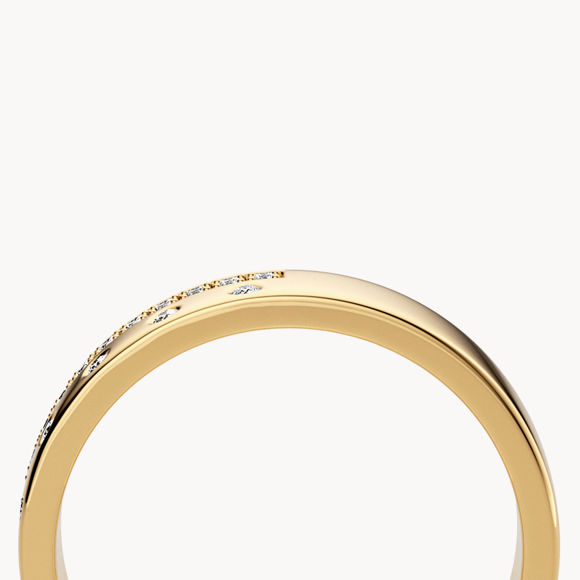 Channel &amp; Scattered Wedding Band