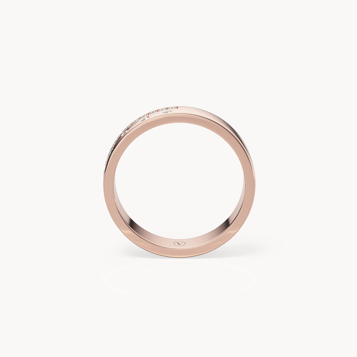 Channel &amp; Scattered Wedding Band