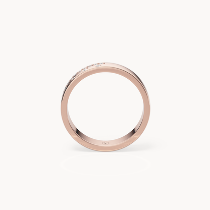 Channel &amp; Scattered Wedding Band