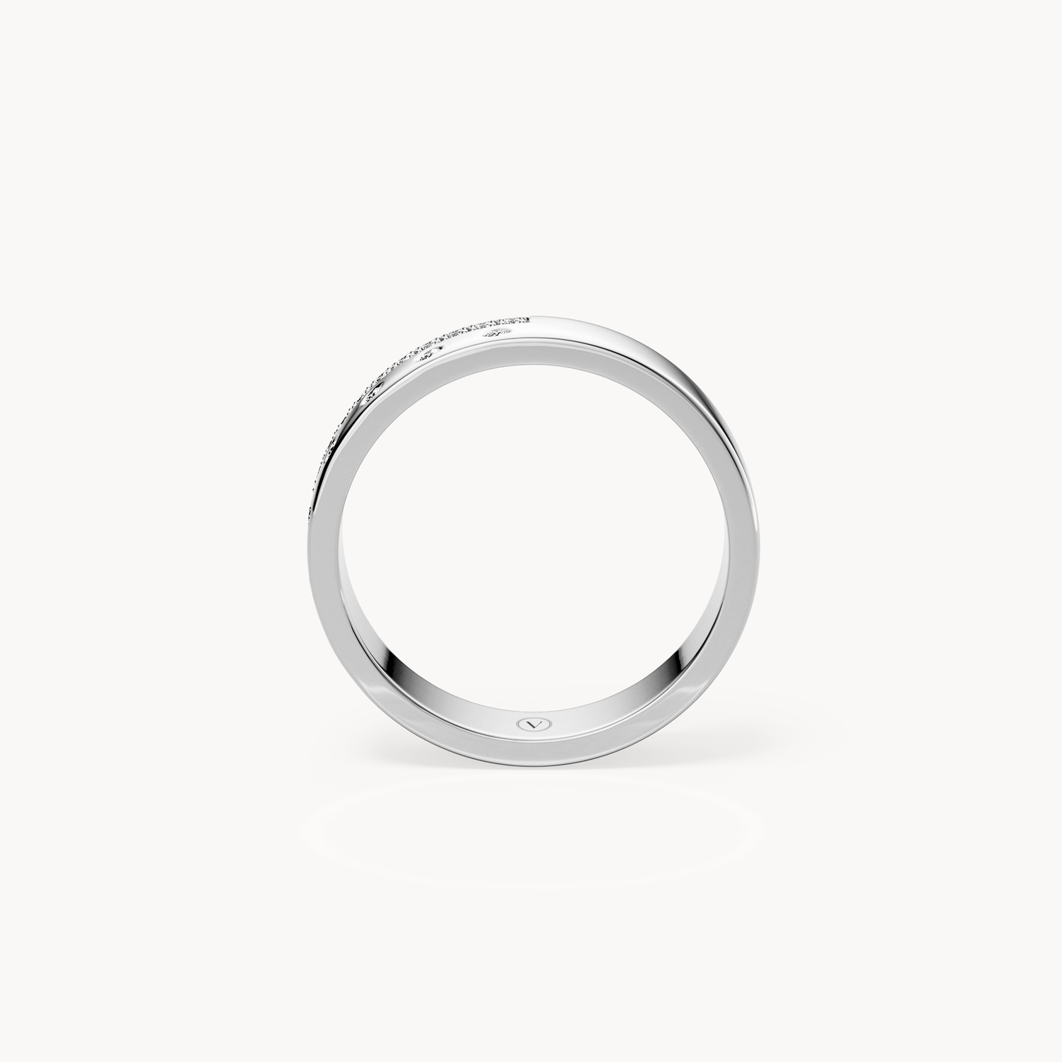 Channel &amp; Scattered Wedding Band