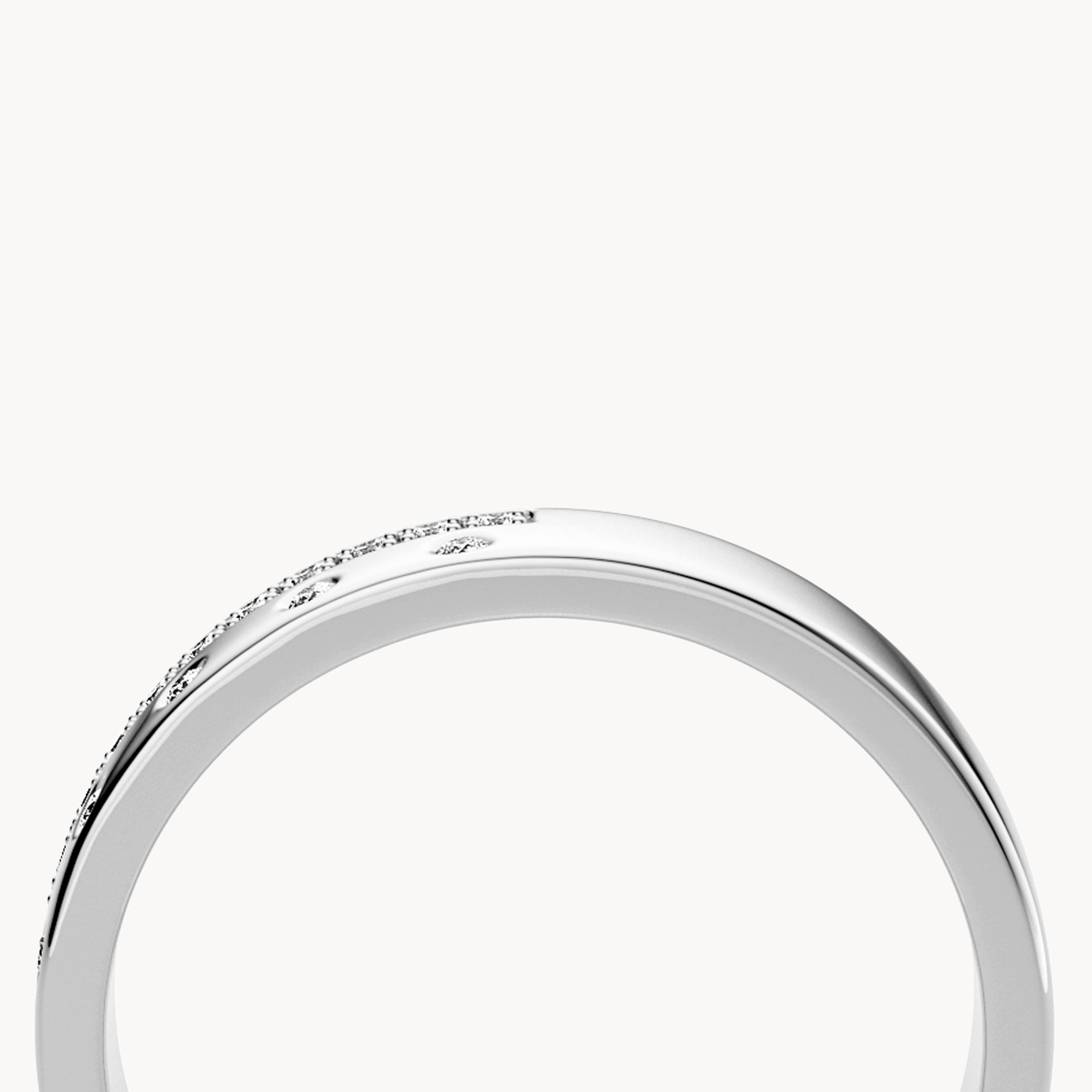 Channel &amp; Scattered Wedding Band