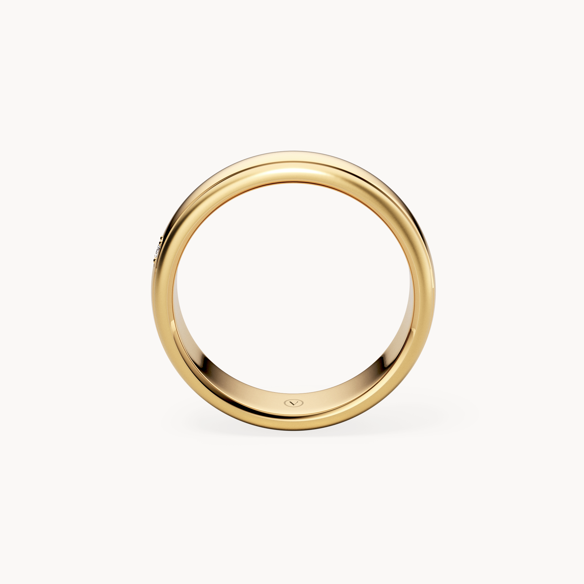 Square Solitaire Wedding Band